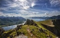 View from Mt. `Kvasstinden` in VÃÂ¥gan, Lofoten islands